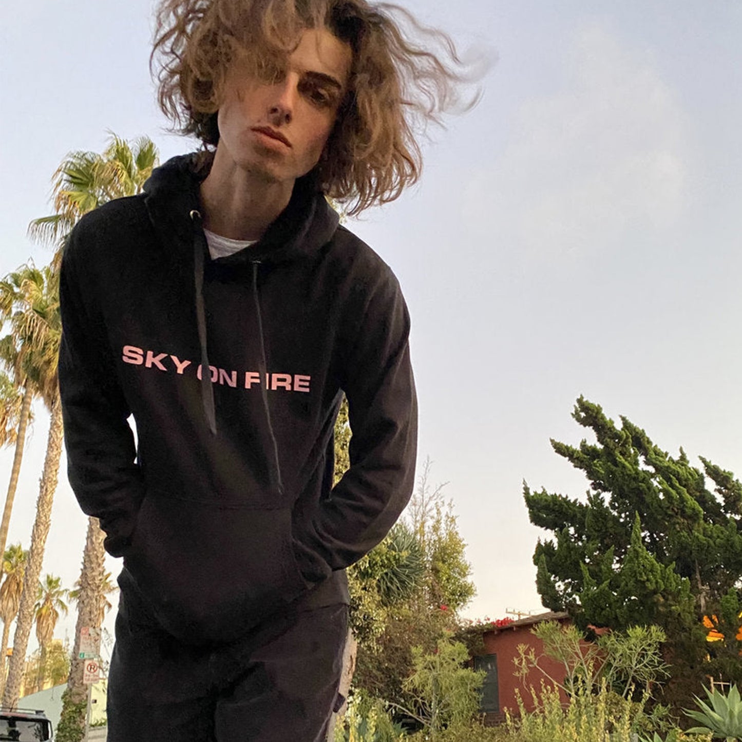 Limited Edition "SKY ON FIRE" Black Hoodie